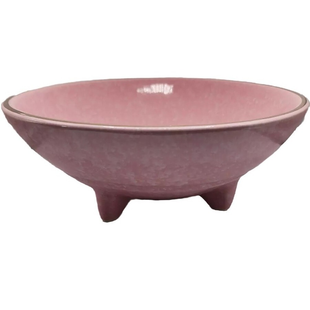 Kenwood Vintage Pink MCM Retro 964 Drip Speckled Footed Oven Proof Bowl USA 8.75
